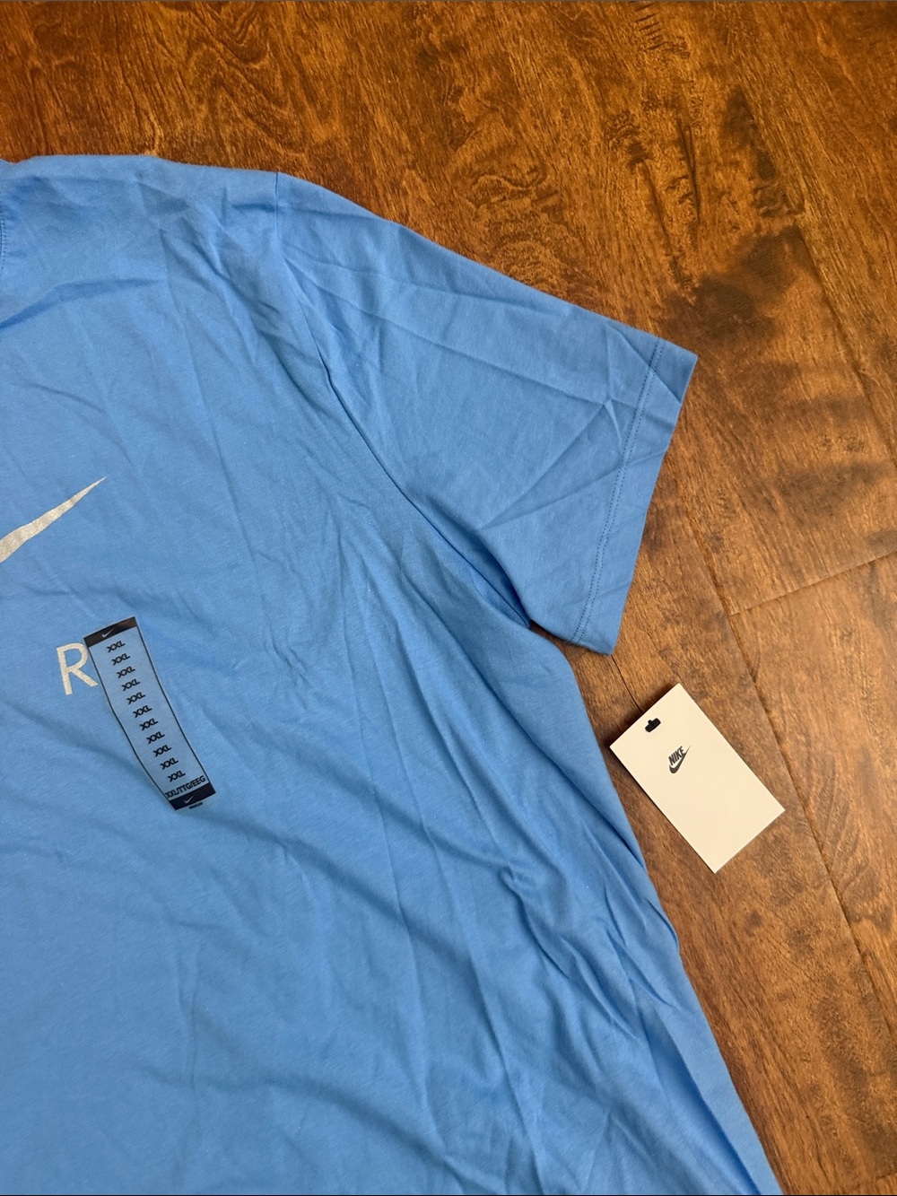 Nike Air Light Blue Crewneck T-Shirt with White Swoosh Size XXL - Picture 4 of 11